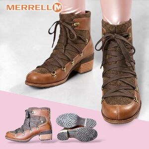 Merrell Women’s Shiloh II Warm Oak Chene Leather Boots Sz 6
